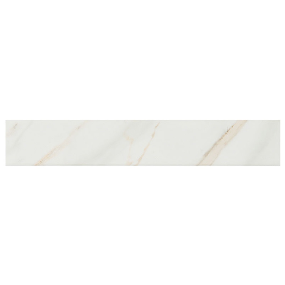 Calacatta White 3X18 Matte Bullnose Porcelain TIle