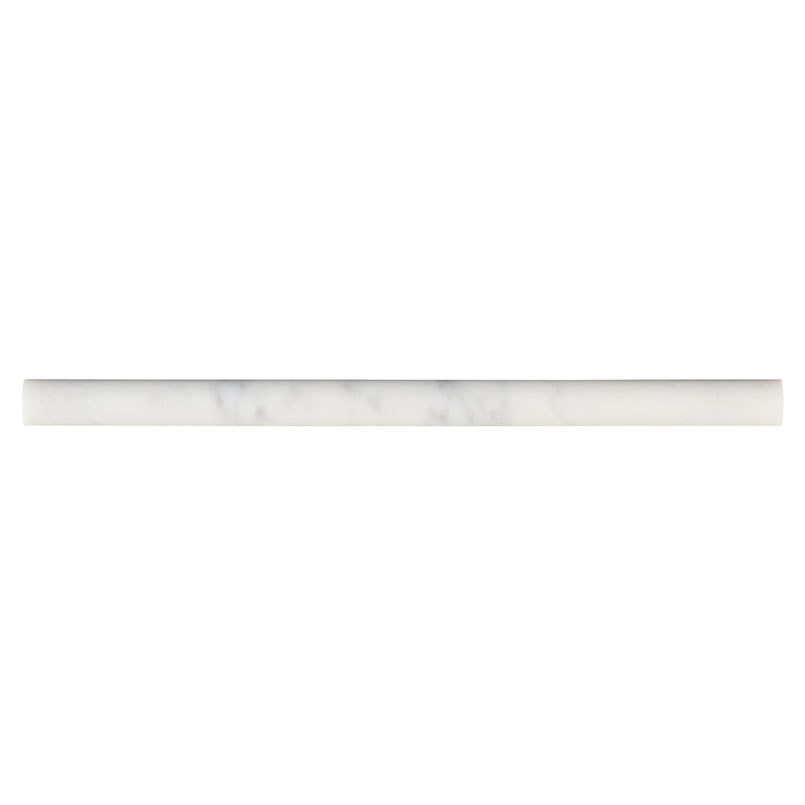 Carrara White Pencil 0.75X12 Honed Molding