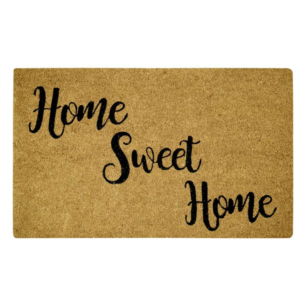 Home Sweet Home Black Natural Coir 18X30 Door Mat