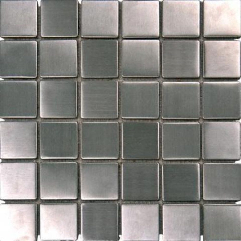 Metal Silver Matte 2X2 Mosaic