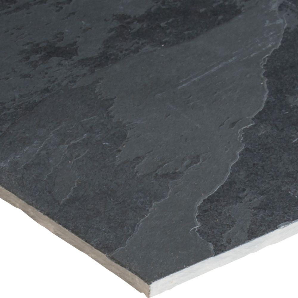 Montauk Black 16X16 Gauged Slate Tile