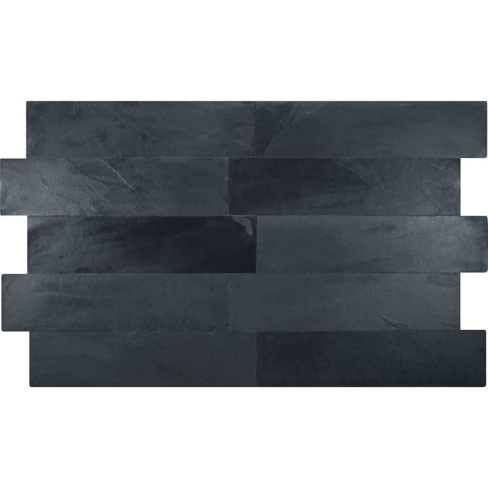 MSI Montauk Black 6X24 Gauged Slate Tile