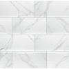 Dymo Statuary Stripe White 12X24 Glossy Ceramic Tile