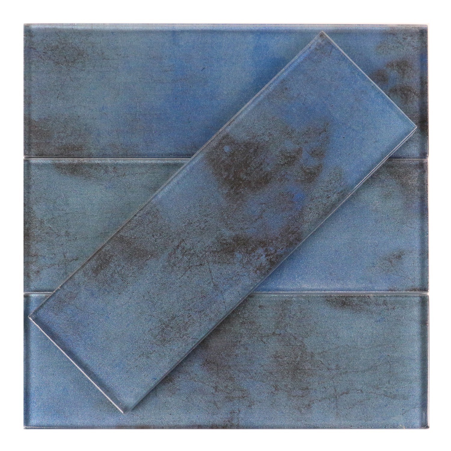 Dark Blue 3x9 Glass Subway Tile 