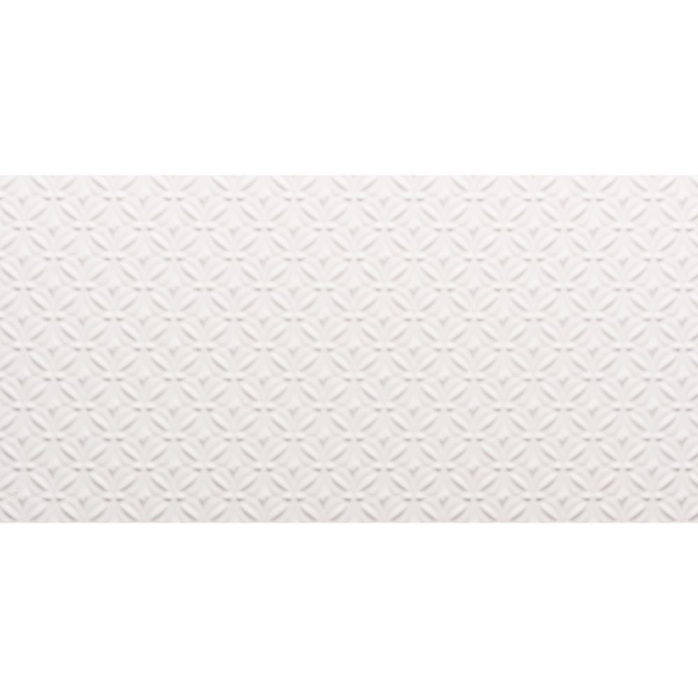 Dymo Pattern White 12X24 Glossy Ceramic Tile