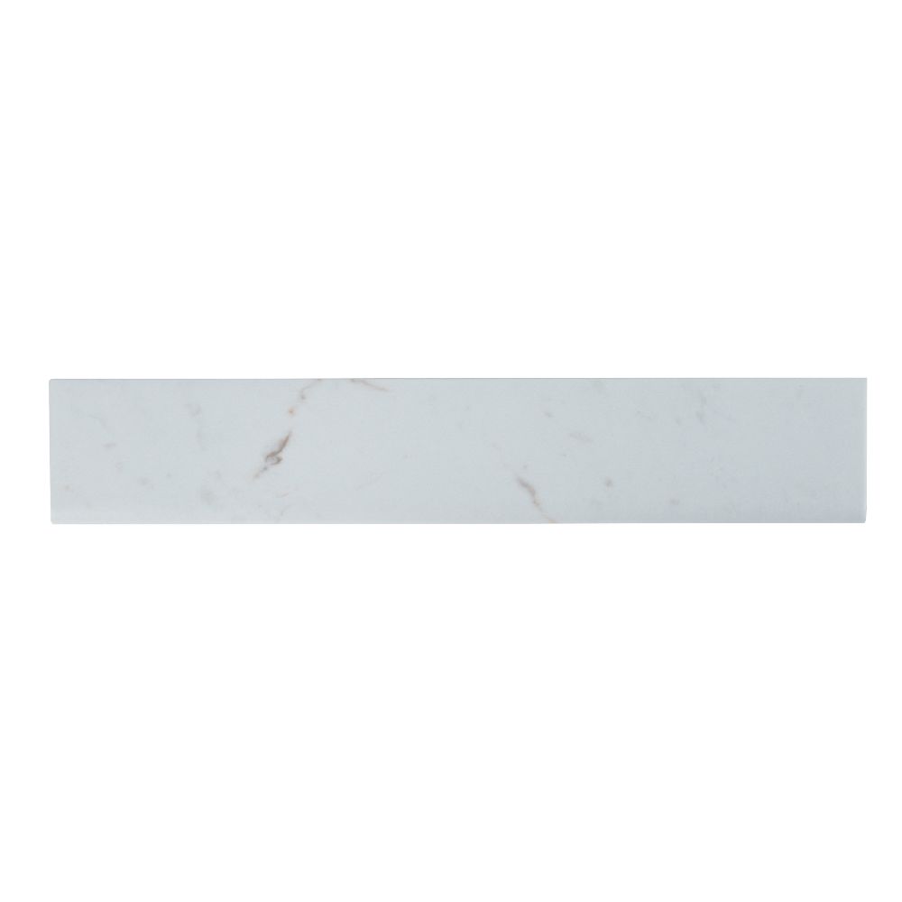 Essentials White Vena Bullnose 3X18 Matte Ceramic Tile