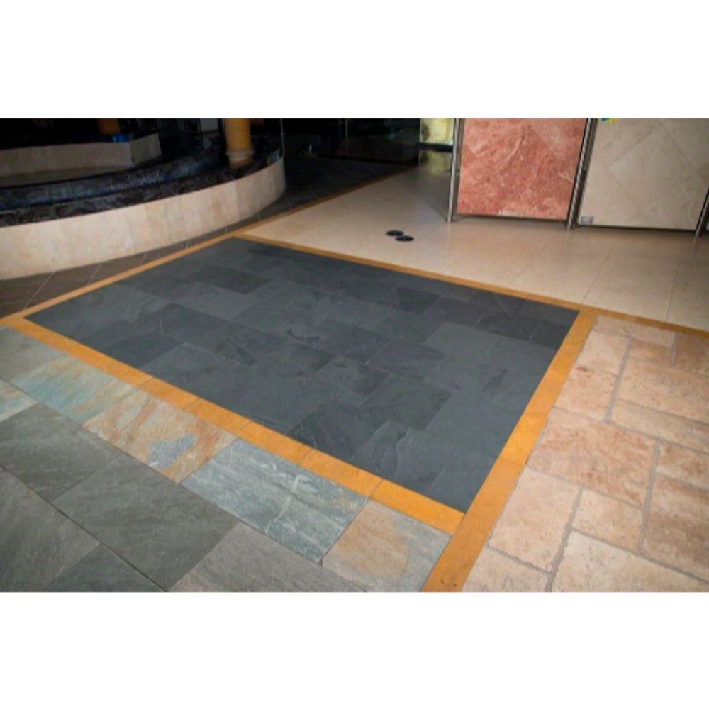 Montauk Black 16X16 Honed Slate Tile