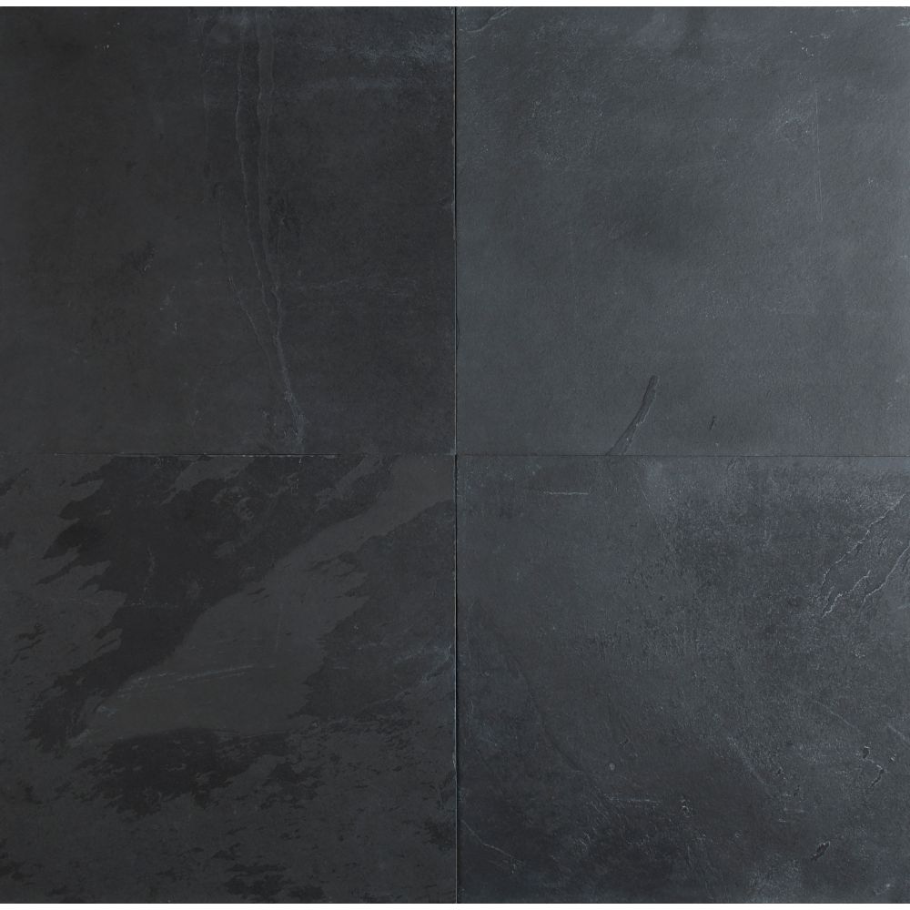 Montauk Black 24X24 Gauged Slate Floor Tile